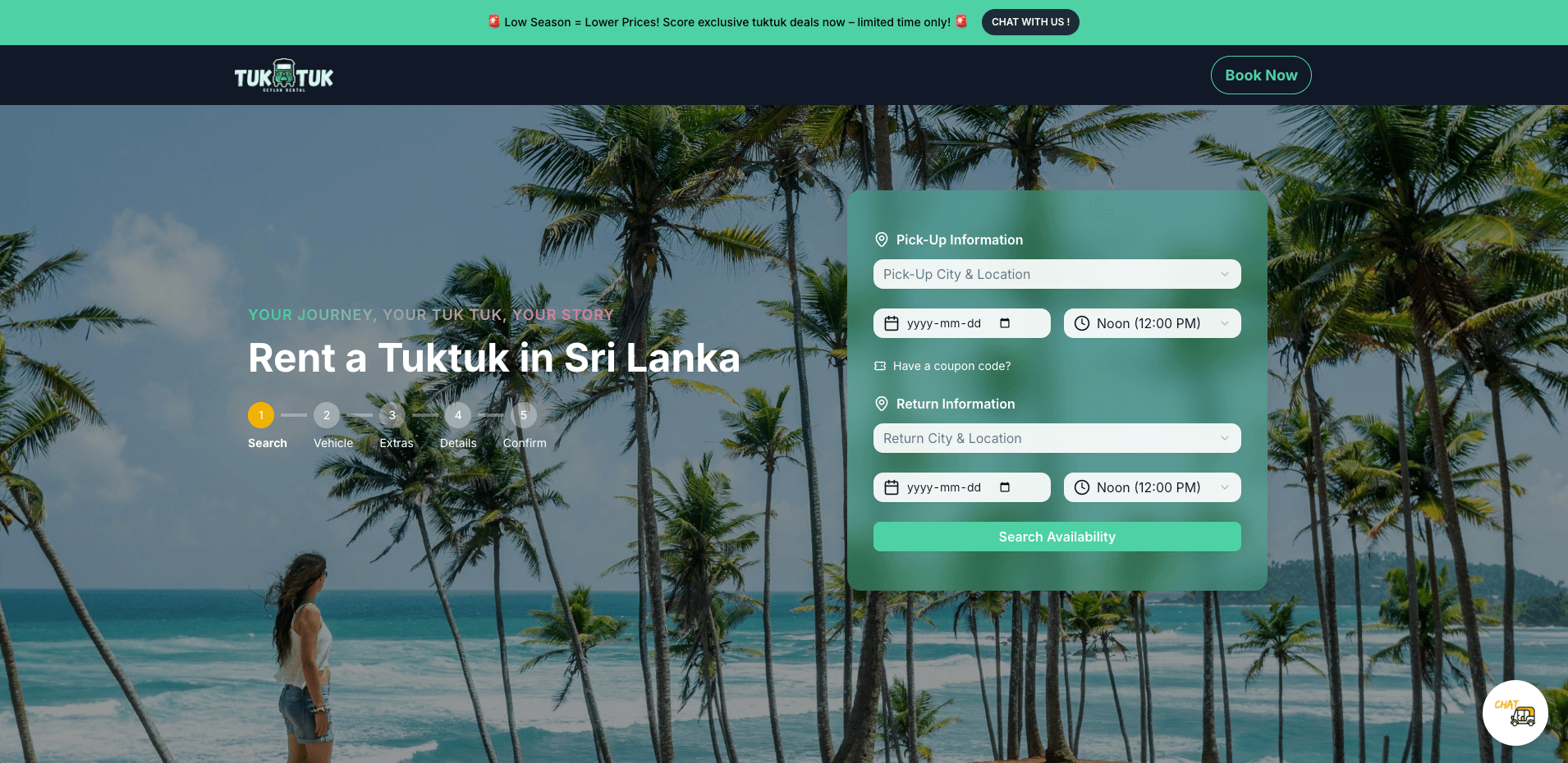 Tuktuk Ceylon Rental